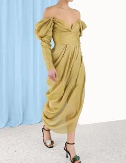 ZIMMERMANN Luminosity<Sensory Drape Midi Dress