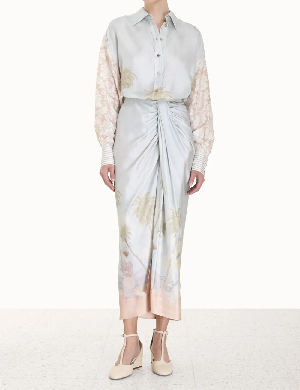 ZIMMERMANN Luminosity<Sensory Drape Midi Skirt