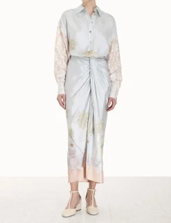 ZIMMERMANN Skirts<Sensory Drape Midi Skirt