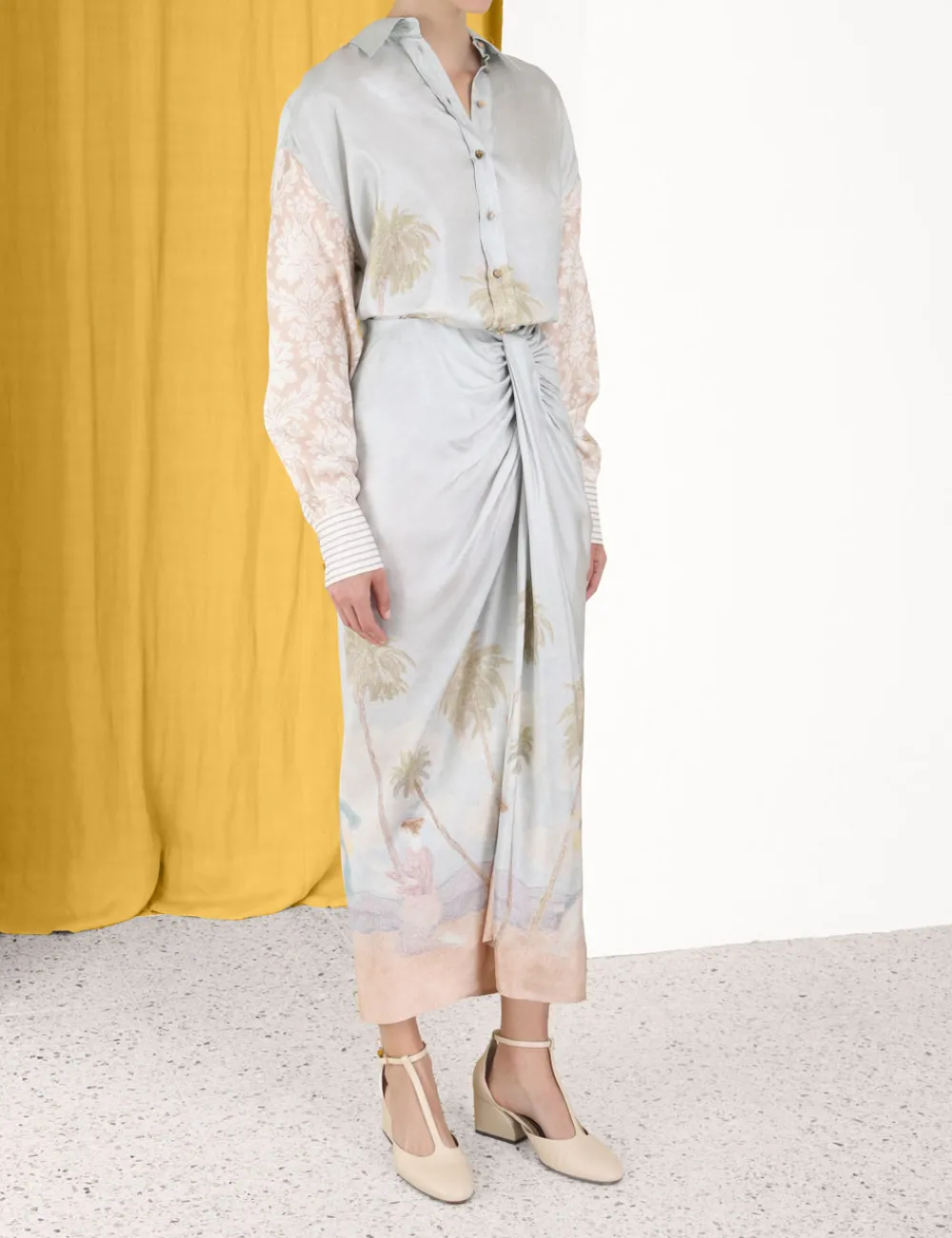 ZIMMERMANN Clothing<Sensory Drape Midi Skirt