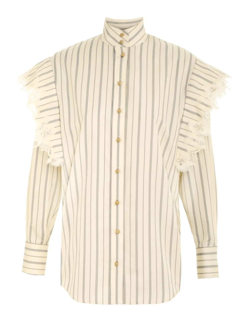 ZIMMERMANN Tops<Sensory Lace Stripe Shirt