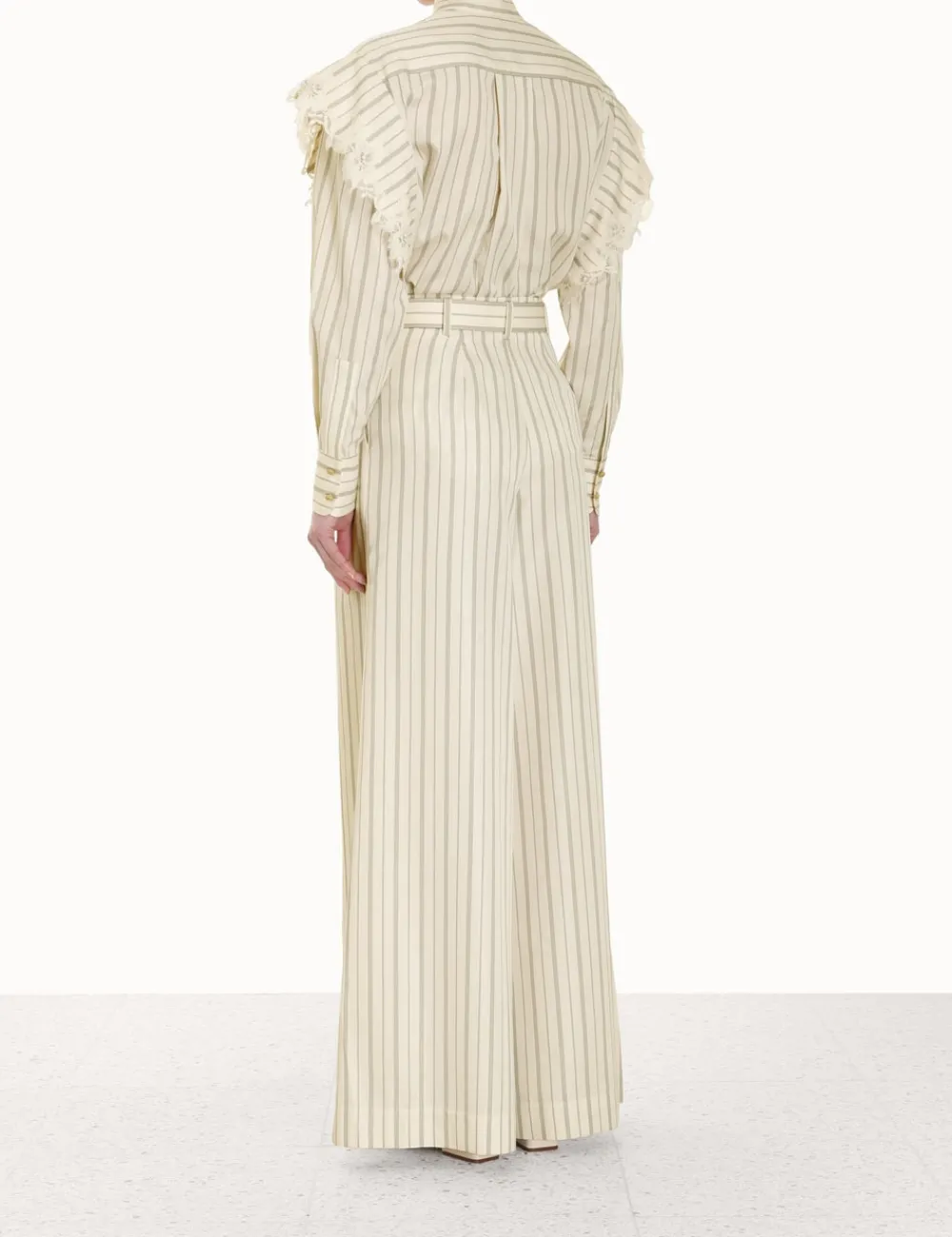 ZIMMERMANN Tops<Sensory Lace Stripe Shirt