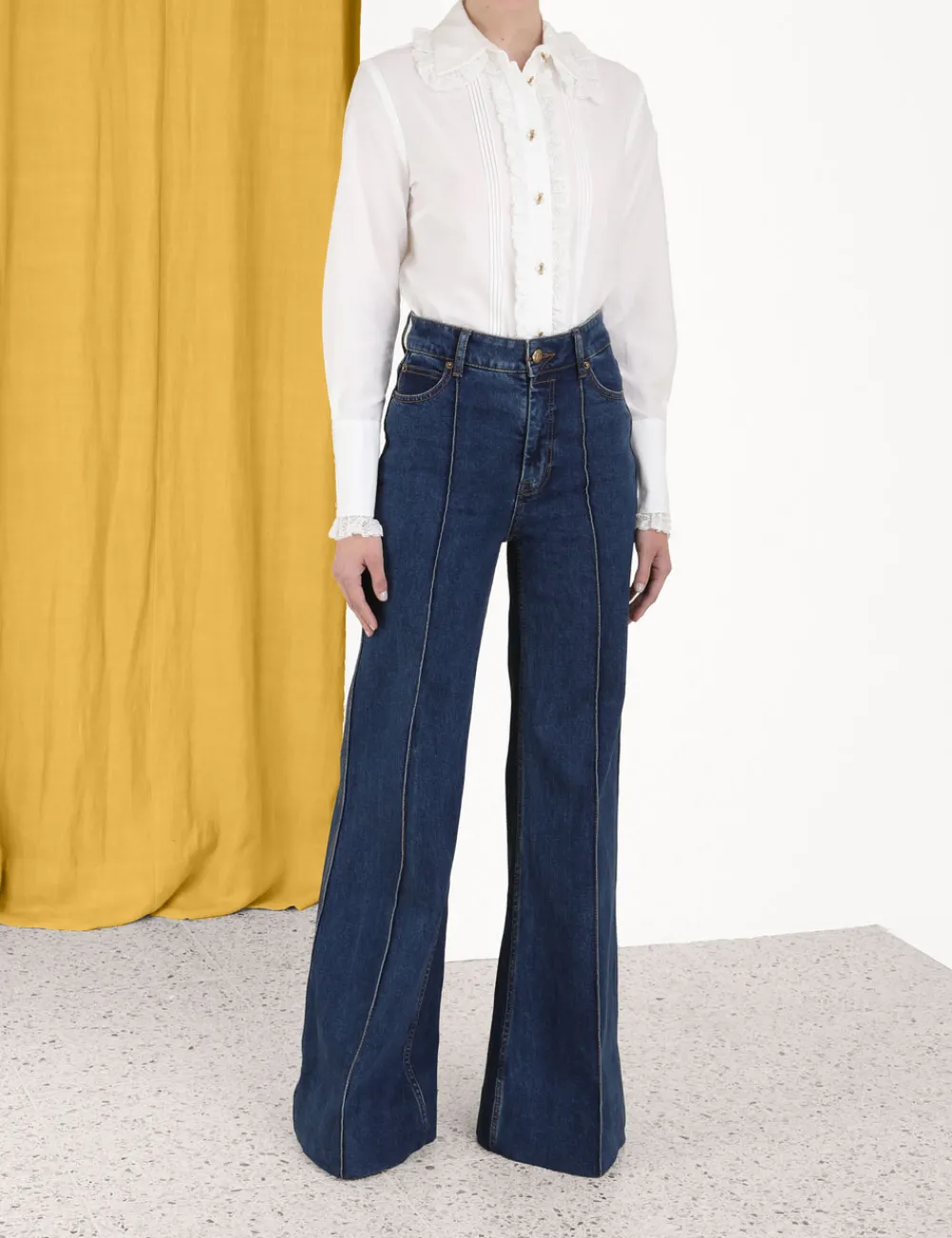 ZIMMERMANN Luminosity<Sensory Pintucked Shirt