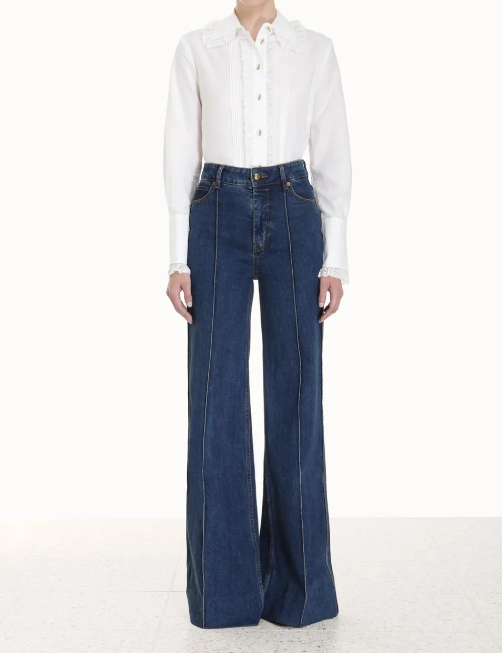 ZIMMERMANN Tops<Sensory Pintucked Shirt