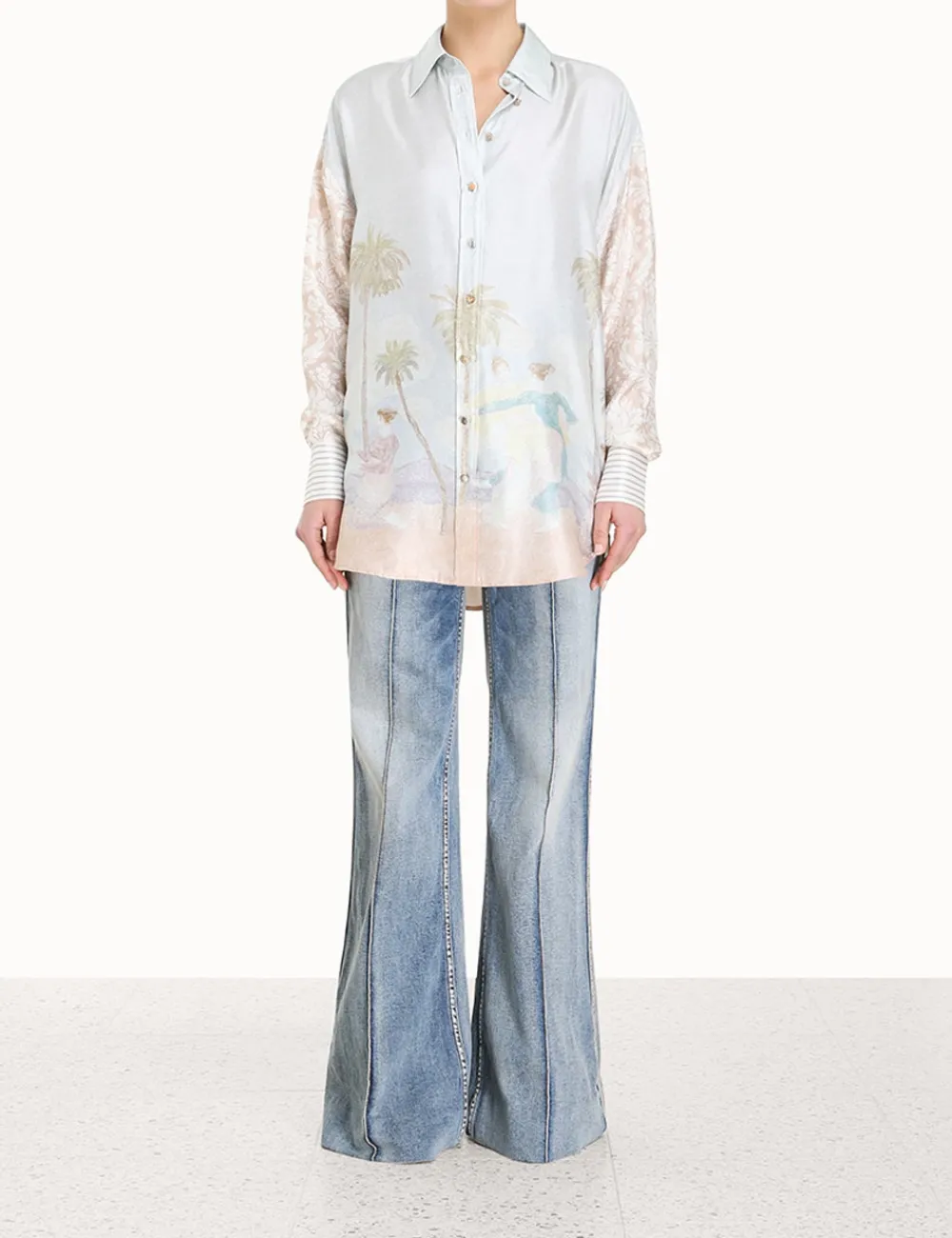 ZIMMERMANN Clothing<Sensory Spliced Shirt