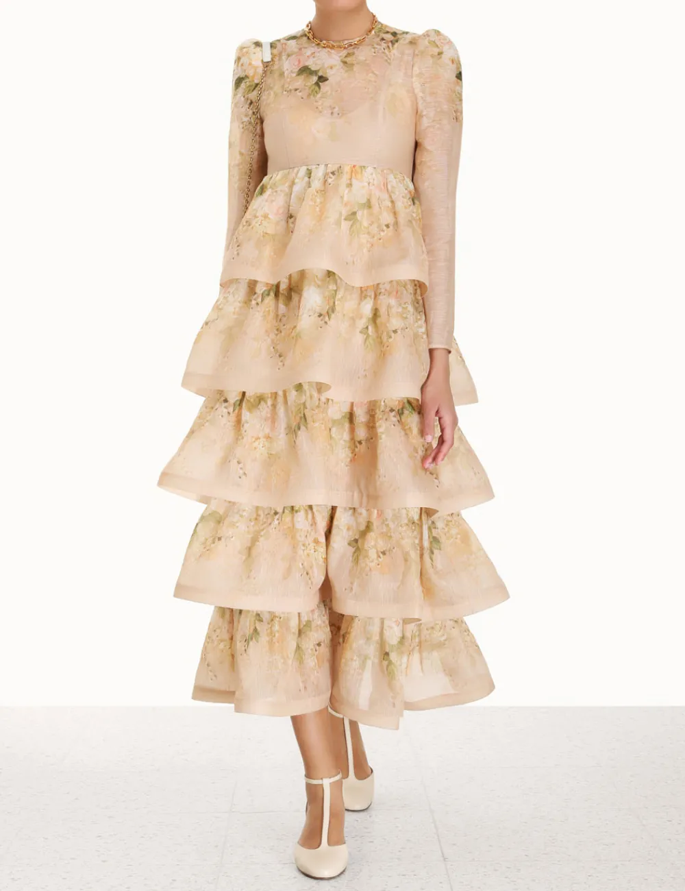 ZIMMERMANN Dresses<Sensory Tiered Midi Dress