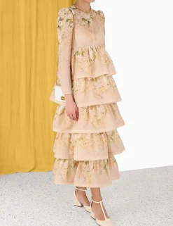 ZIMMERMANN Dresses<Sensory Tiered Midi Dress