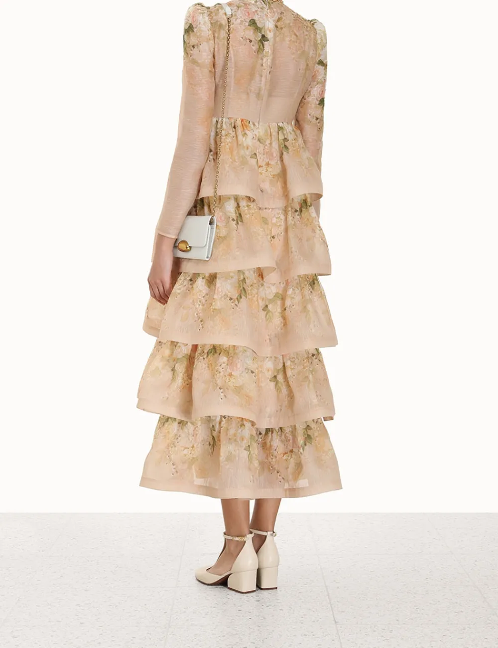 ZIMMERMANN Dresses<Sensory Tiered Midi Dress
