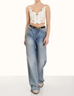 ZIMMERMANN Tops<Sensory Velvet Lace Bodice