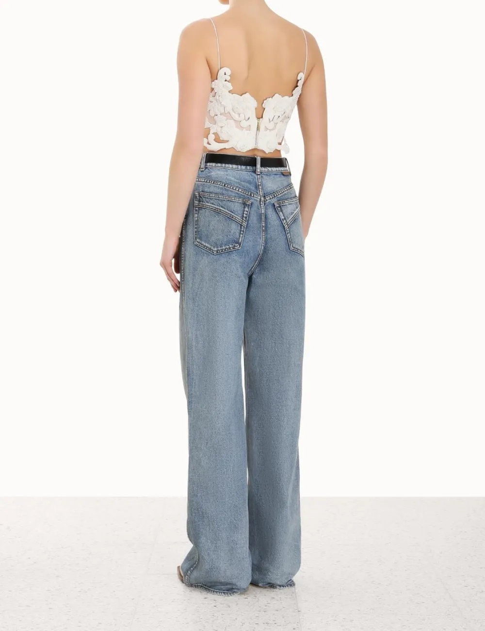 ZIMMERMANN Tops<Sensory Velvet Lace Bodice