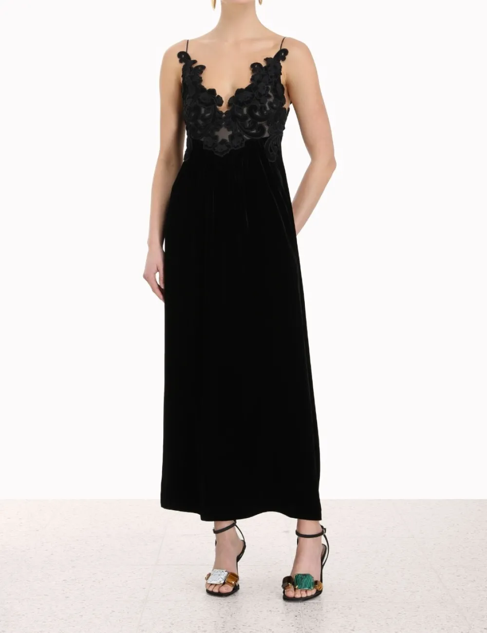 ZIMMERMANN Luminosity<Sensory Velvet Slip Dress