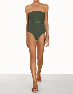 ZIMMERMANN One Pieces<Separates Dot Bandeau 1Pc