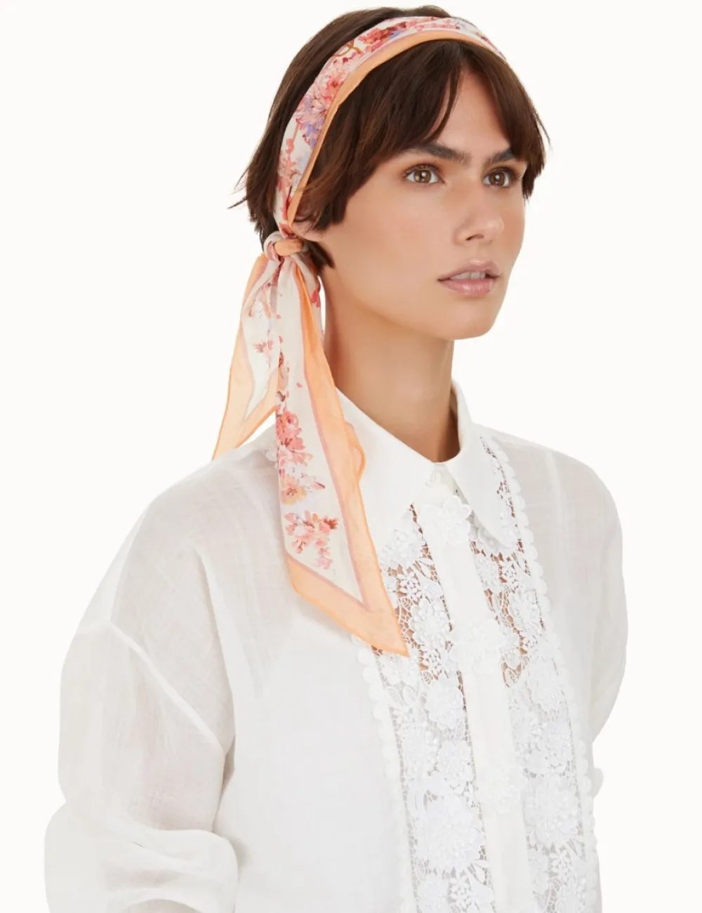 ZIMMERMANN Scarves<Silk Cotton Neck Scarf