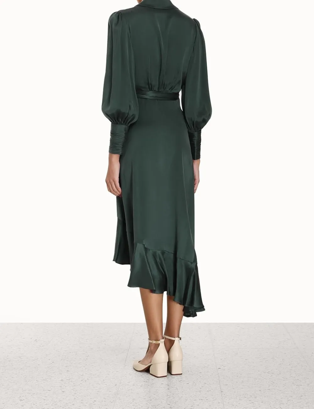 ZIMMERMANN Luminosity<Silk Wrap Midi Dress