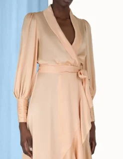 ZIMMERMANN Clothing<Silk Wrap Midi Dress