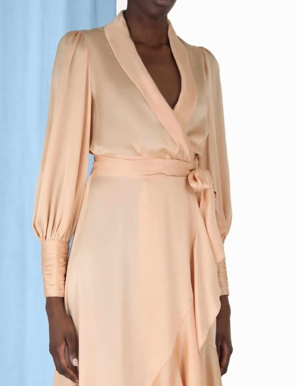 ZIMMERMANN Luminosity<Silk Wrap Midi Dress