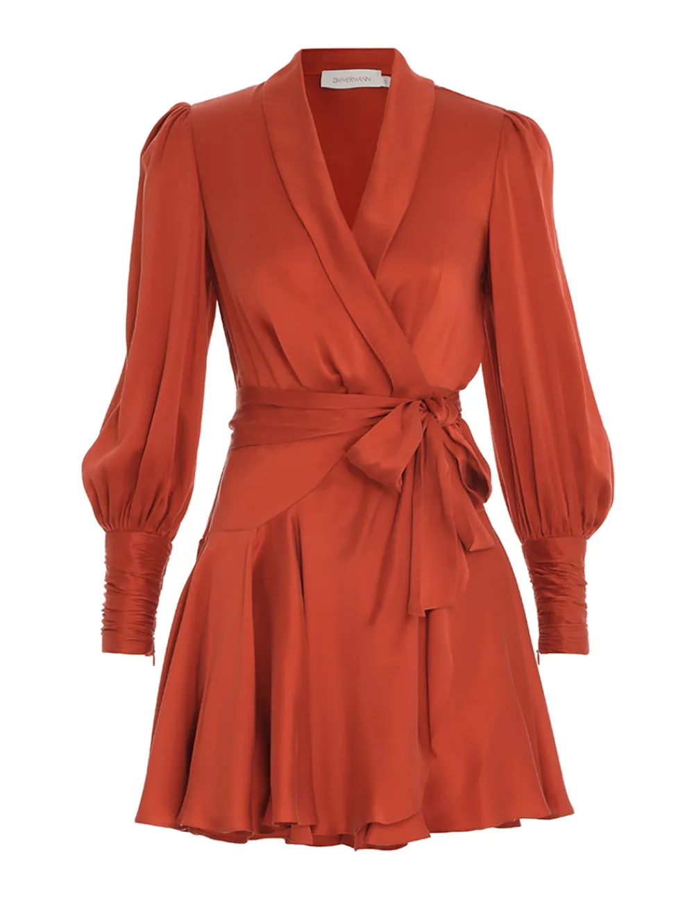 ZIMMERMANN Luminosity<Silk Wrap Mini Dress