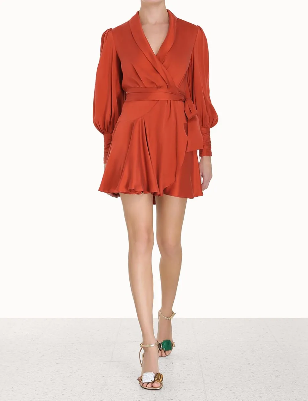 ZIMMERMANN Luminosity<Silk Wrap Mini Dress