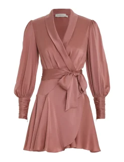 ZIMMERMANN Clothing<Silk Wrap Mini Dress