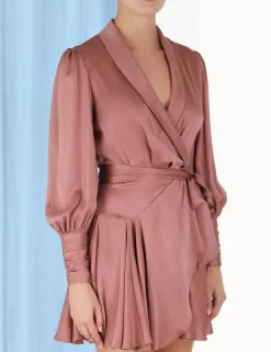 ZIMMERMANN Clothing<Silk Wrap Mini Dress