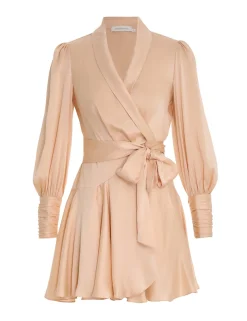 ZIMMERMANN Dresses<Silk Wrap Mini Dress