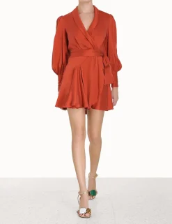 ZIMMERMANN Clothing<Silk Wrap Mini Dress