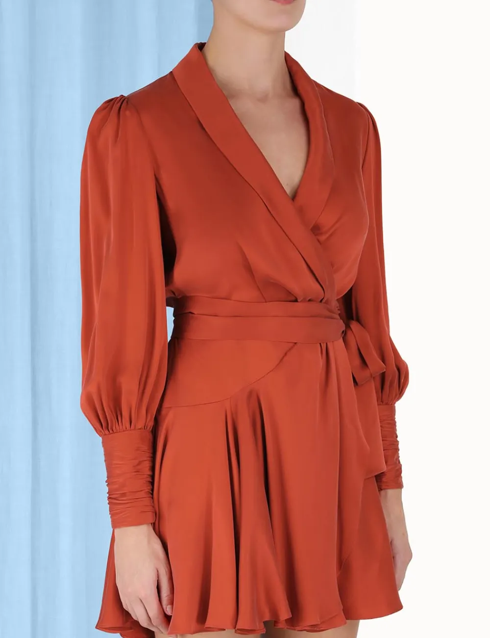 ZIMMERMANN Clothing<Silk Wrap Mini Dress