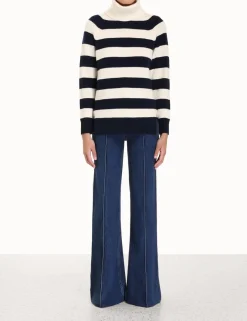 ZIMMERMANN Tops<Striped Roll Neck Sweater