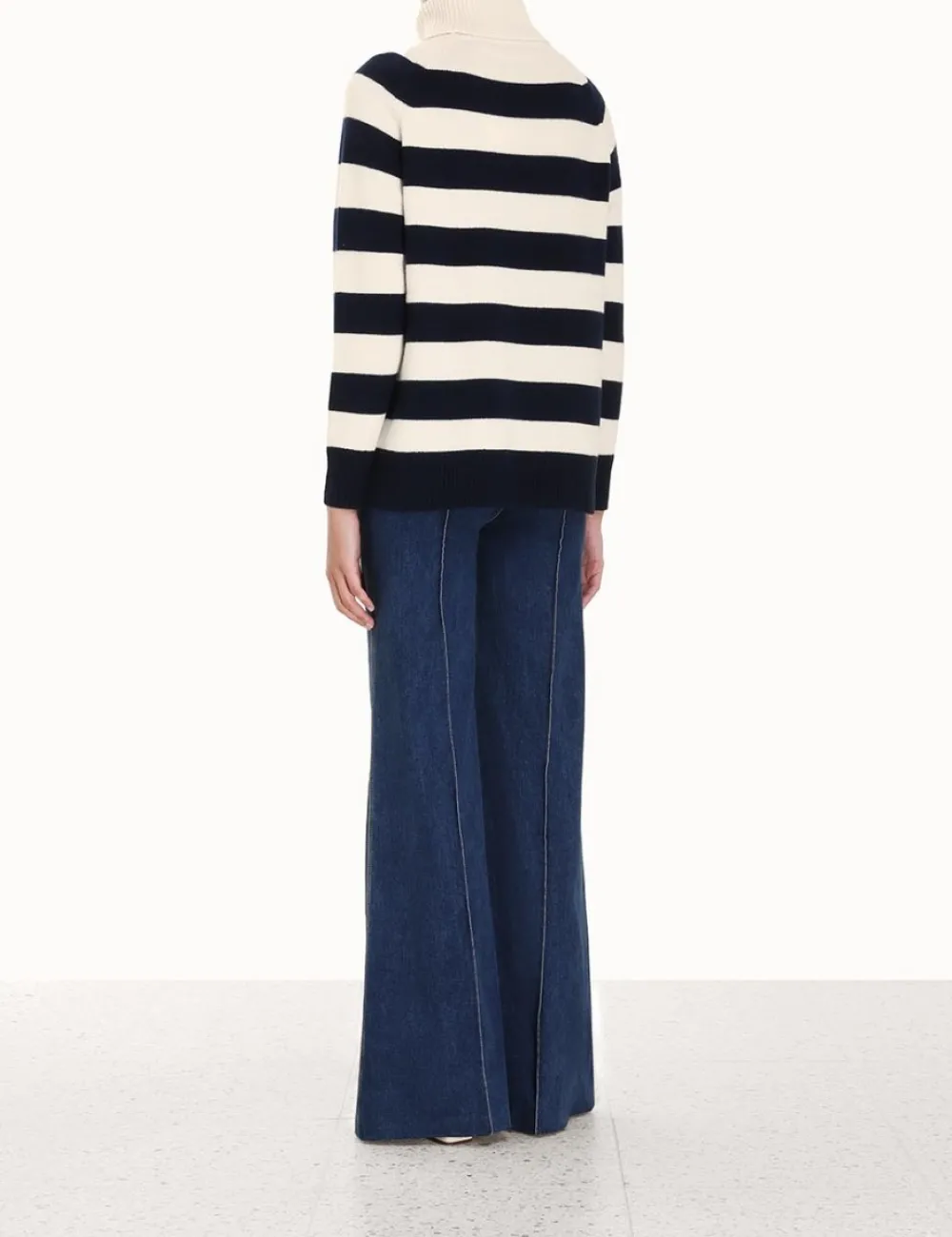 ZIMMERMANN Tops<Striped Roll Neck Sweater