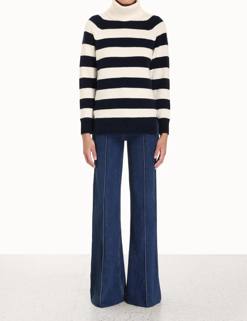 ZIMMERMANN Clothing<Striped Roll Neck Sweater