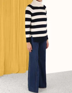 ZIMMERMANN Clothing<Striped Roll Neck Sweater