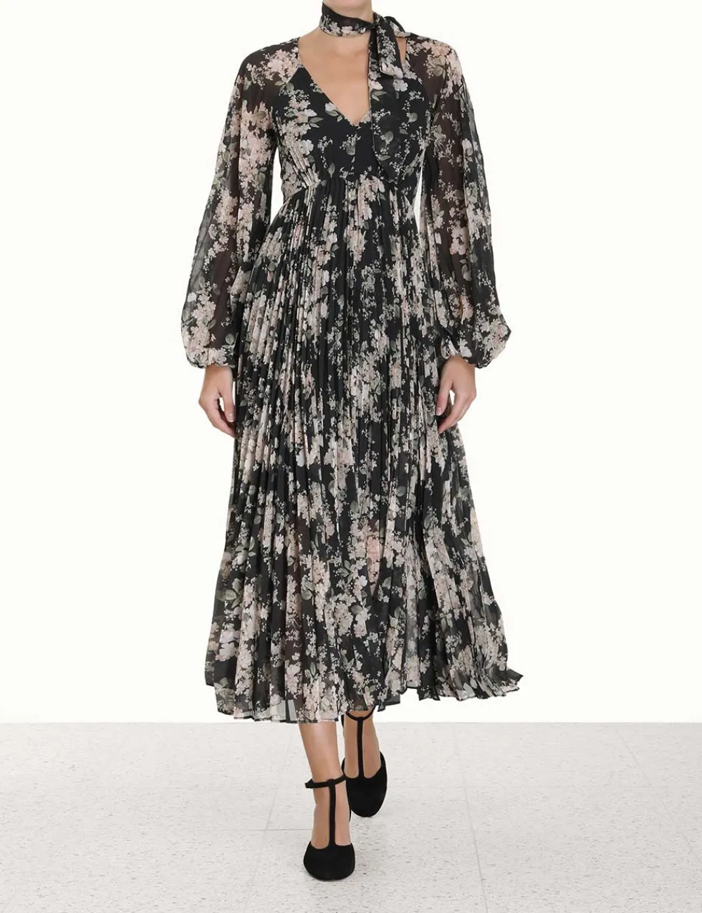 ZIMMERMANN Dresses<Sunray Pleated Midi Dress