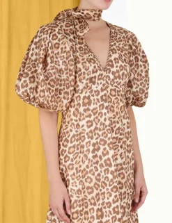 ZIMMERMANN Dresses<Tie Neck Midi Dress