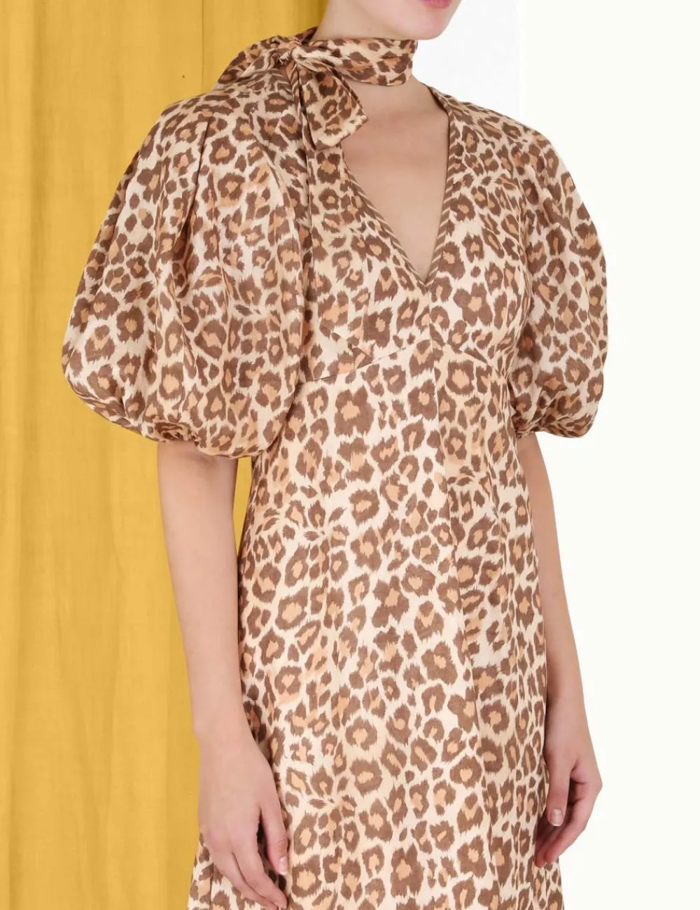 ZIMMERMANN Dresses<Tie Neck Midi Dress