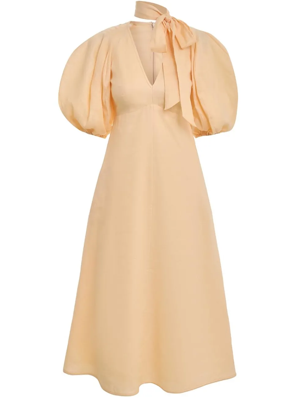 ZIMMERMANN Luminosity<Tie Neck Midi Dress