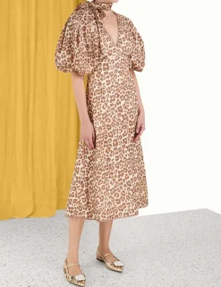 ZIMMERMANN Clothing<Tie Neck Midi Dress