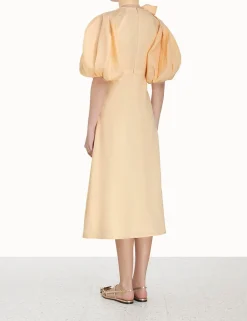 ZIMMERMANN Dresses<Tie Neck Midi Dress