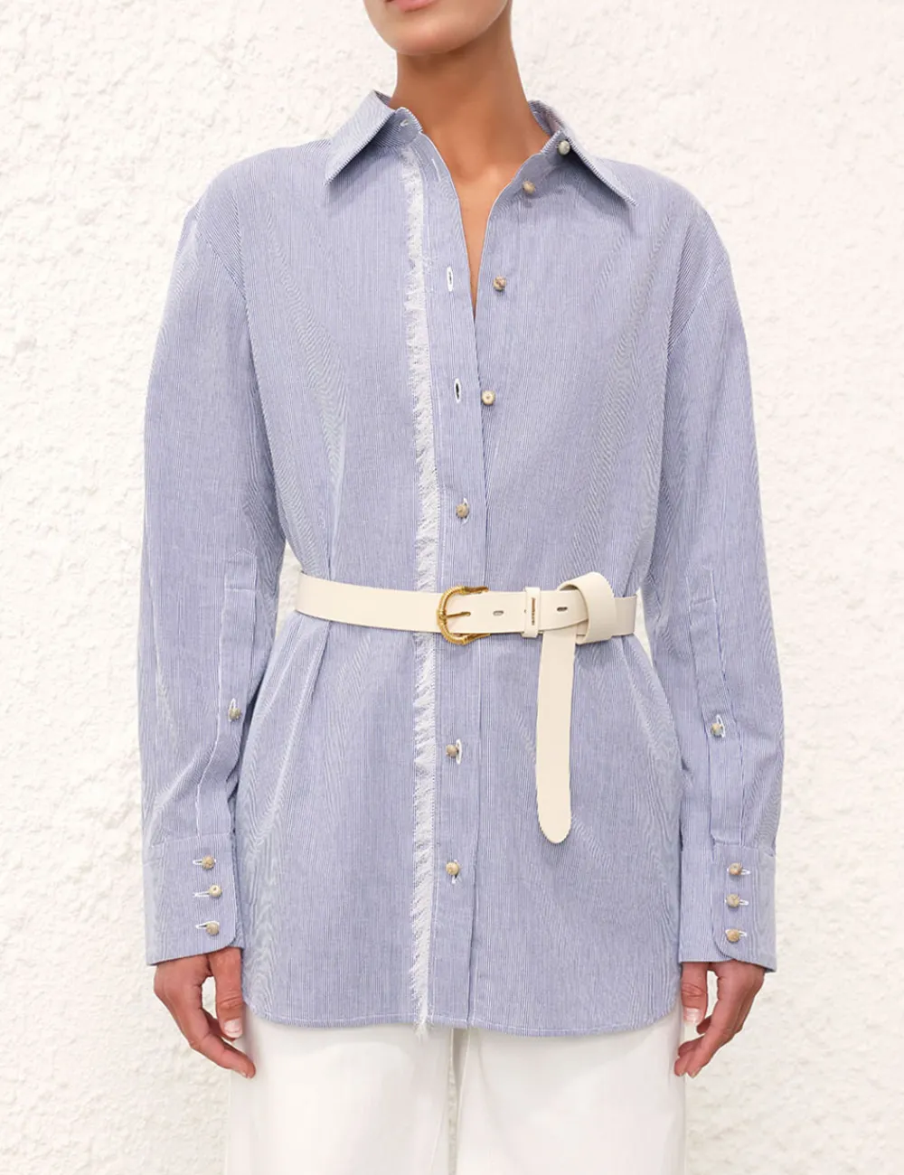 ZIMMERMANN Accessories<Twisted Buckle Leather Belt 30