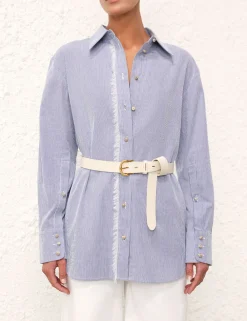 ZIMMERMANN Belts<Twisted Buckle Leather Belt 30