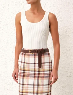ZIMMERMANN Accessories<Twisted Buckle Leather Belt 30