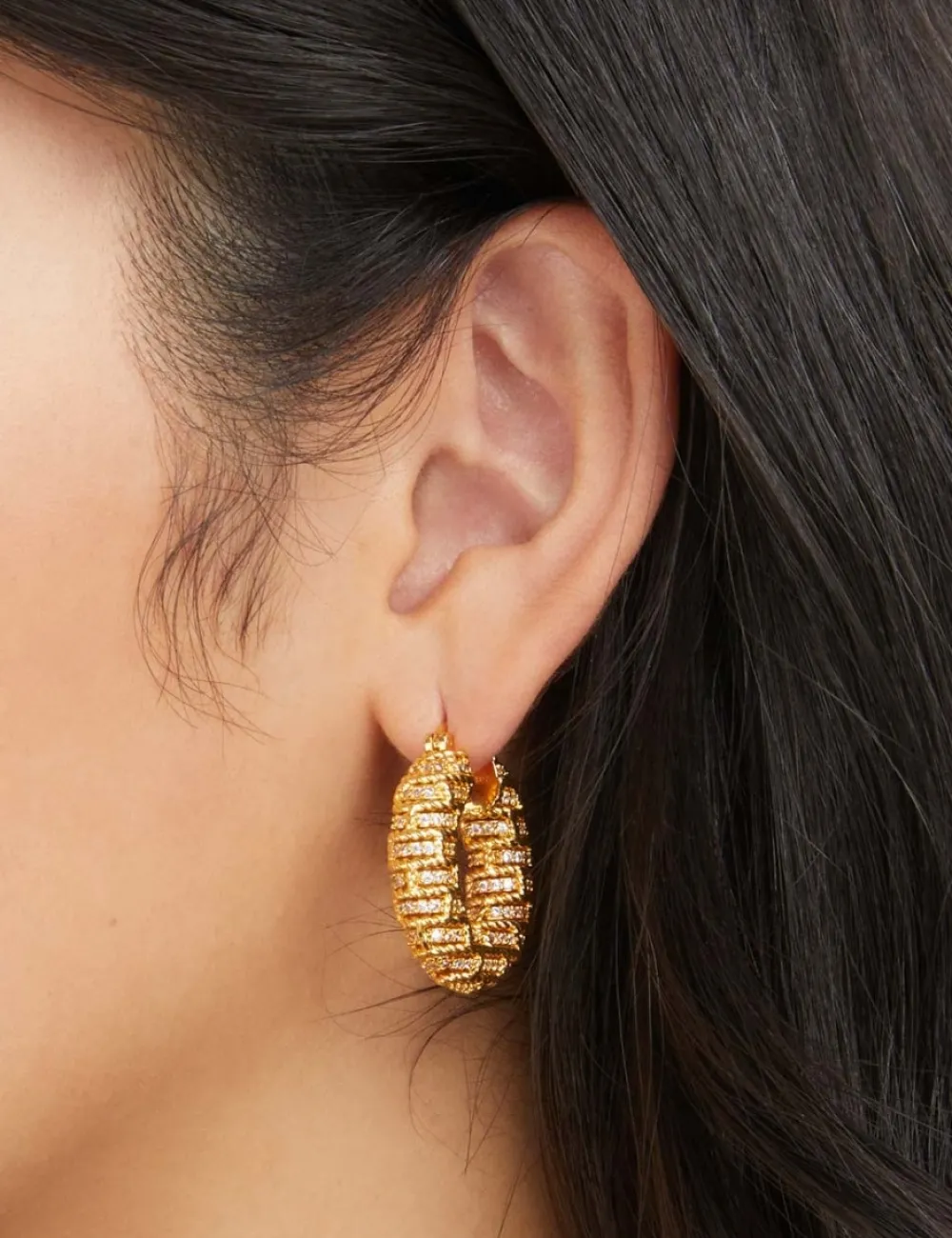 ZIMMERMANN Accessories<Twisted Rope Pave Hoops