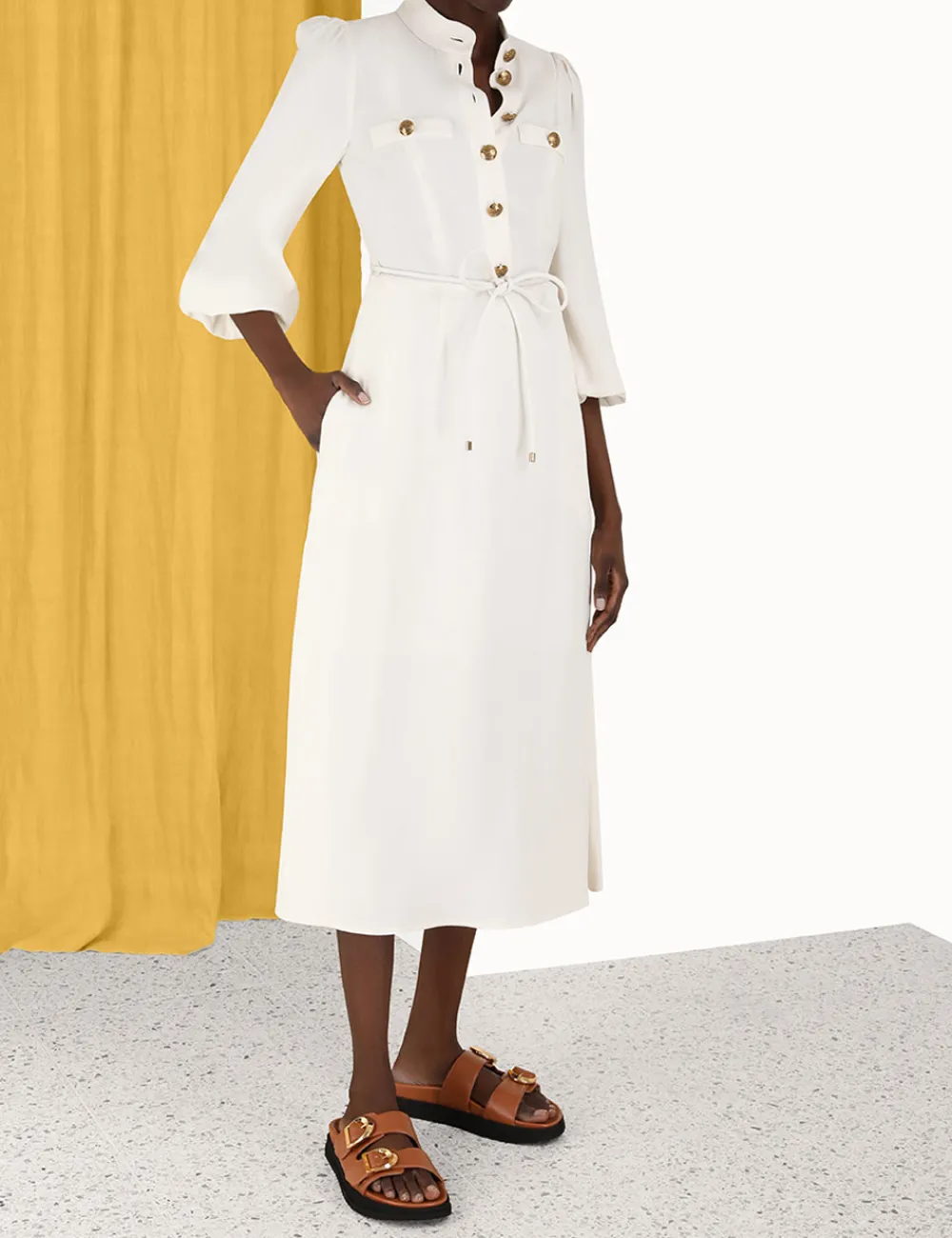 ZIMMERMANN Dresses<Utility Midi Dress