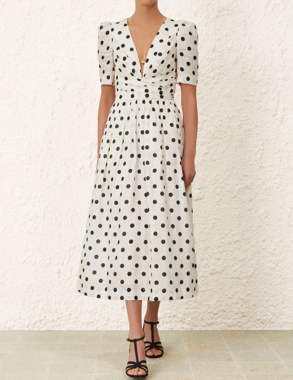 ZIMMERMANN Clothing<V Neck Midi Dress